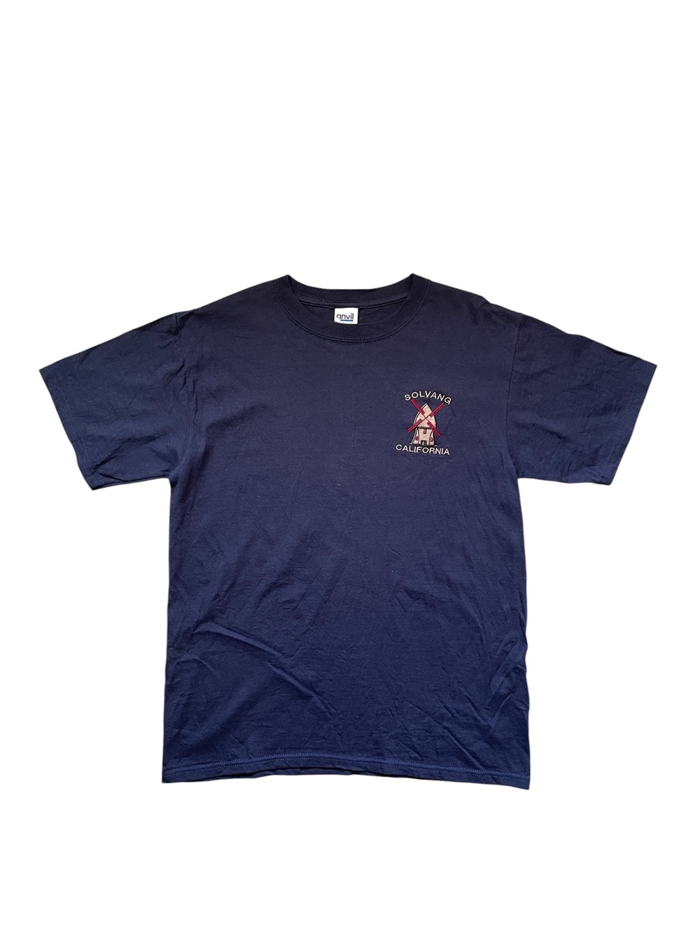 Graphic Tee - Solvang California, Navy, Size Medium